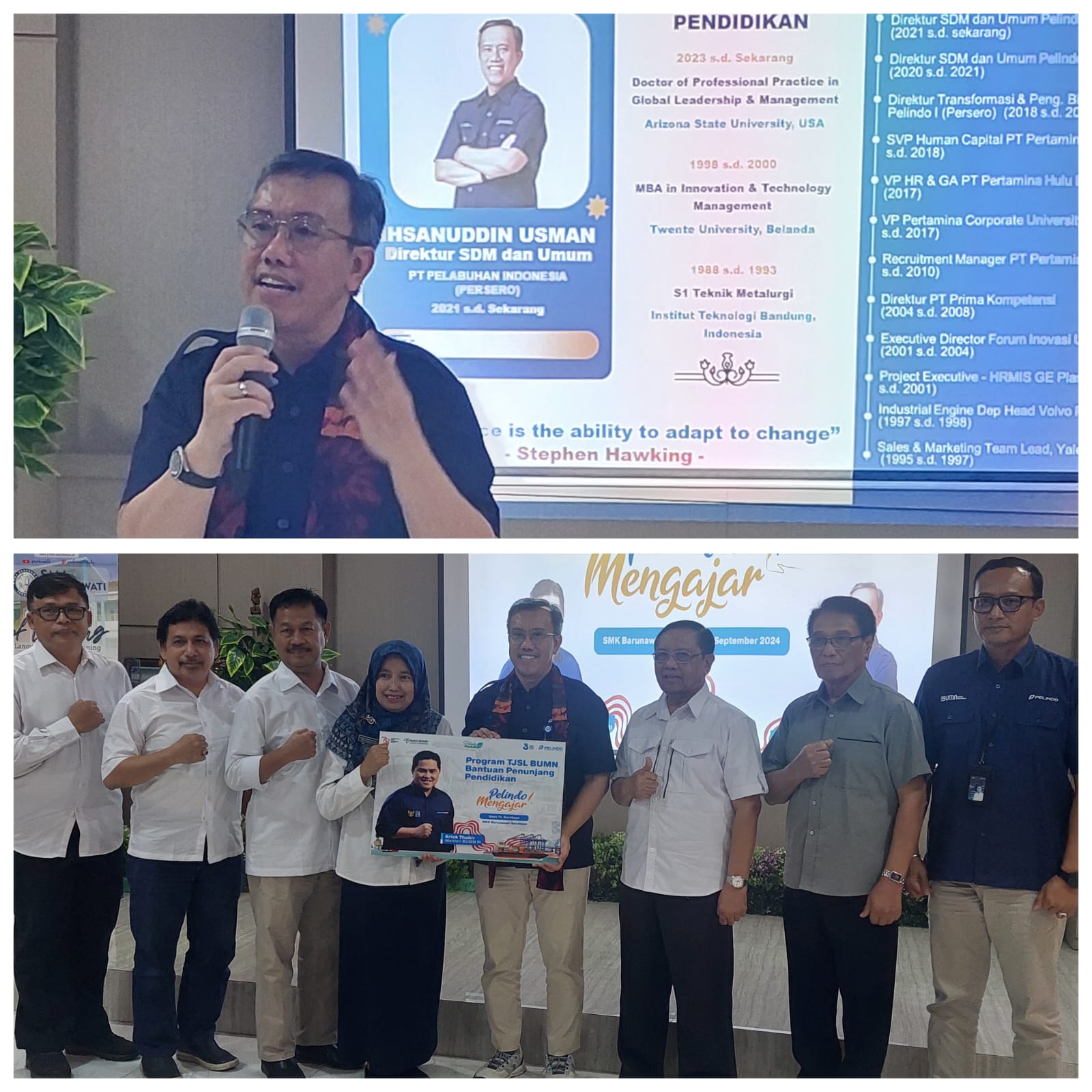 Gambar Pelindo Mengajar Goes to SMK Barunawati Surabaya