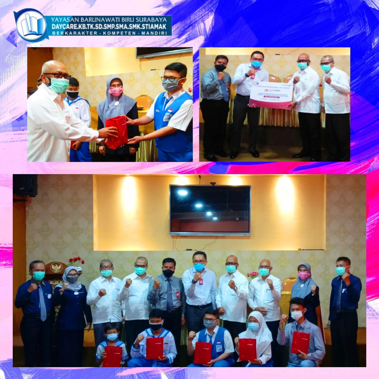 Gambar Gandeng Bank Jatim, Barunawati Peduli Pendidikan Serahkan Beasiswa sebesar 50 juta Ke Anak Didiknya